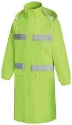 Fluorescent Green Long Raincoat