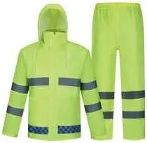 Fluorescent Green Two-Piece Rain Suit