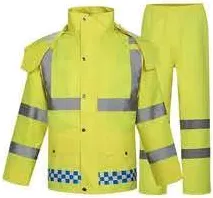 Fluorescent Yellow Two-Piece Rain Suit
